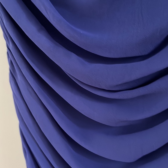 Royal blue one shoulder dress 10-12 - Picture 4 of 6